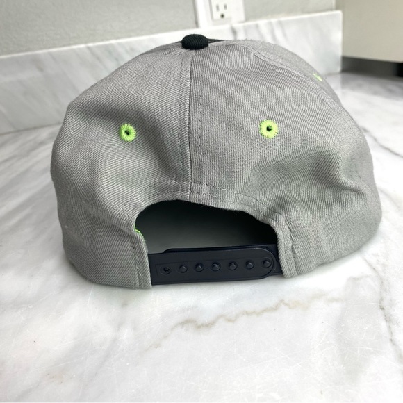 dub H3 Headwear Cap Hat Snapback Flat‎ Bill Black Grey Green Wool Blend - Picture 5 of 10